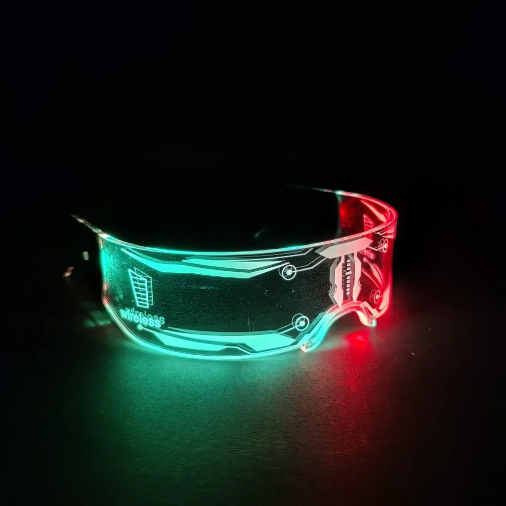 Cyberpunk LED Glasses | Futuristic Fashion Goggle | Rave Festival Accessories